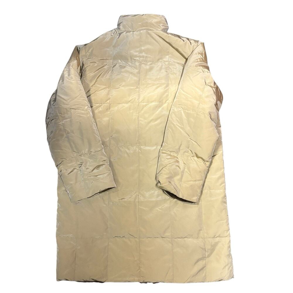 Max Mara Weekend Reversible Long Down Puffer Coat Tan & Mocha Brown Women's 10 - Picture 11 of 11